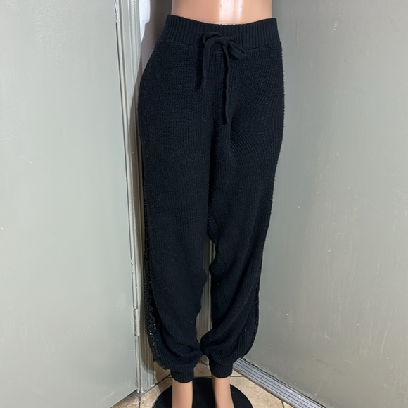 INC Fuzzy Knit Joggers with Sequence on side, side pockets, drawstring waist - Picture 13 of 17